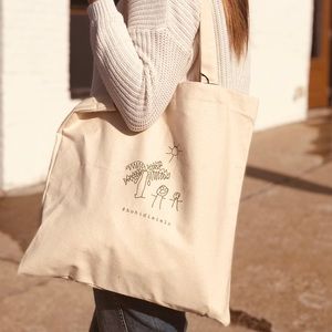 Eco friendly, 100% organic tote bag